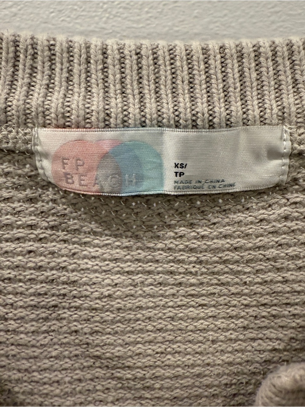 Free People Beach Button-Front Scoop Henley Hailee Sweater in Heather Gray - Picture 6 of 10